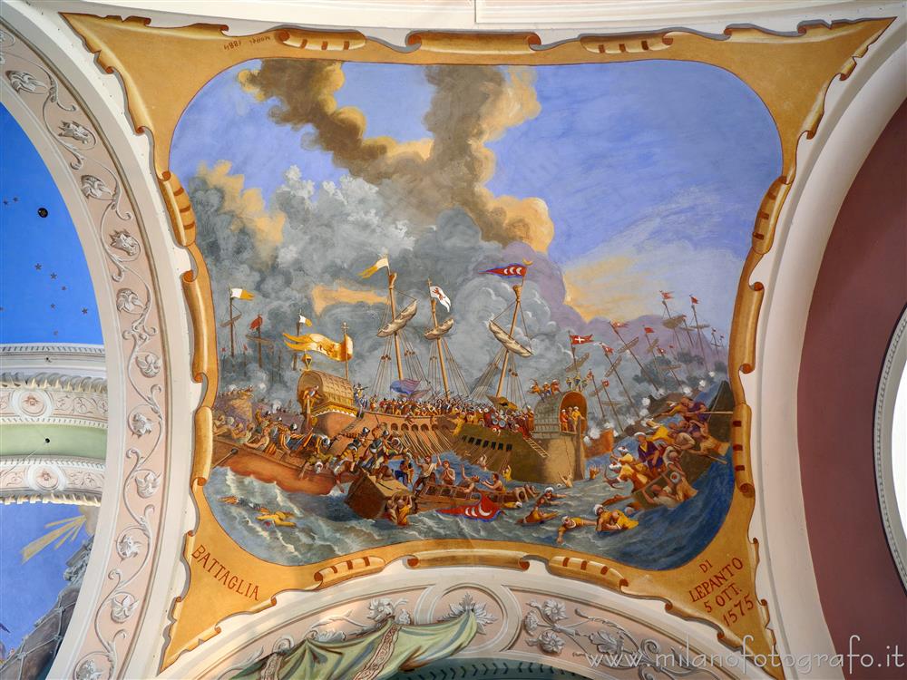 Rosazza (Biella, Italy) - The depiction of the Battle of Lepanto in the Parish Church of the  Saints Peter and George